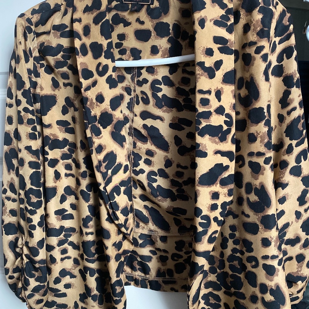 Animal print blazer
